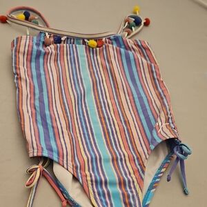 Betsey Johnson Kids Striped One Piece Swimsuit
